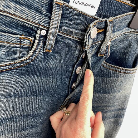 Cotton Citizen Women's NEW Cindy Jeans Ankle Flare Bootcut 24 Bedford Button Fly - Picture 3 of 12